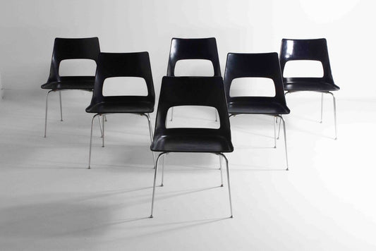 Mid-Century Dining Chairs by Kay Korbing for Fibrex, Denmark, 1950s, Set of 6