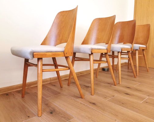 Mid-Century Dining Chairs by Oswald Haerdtl for Drevopodnik Holesov, Set of 4-DHD-1309390