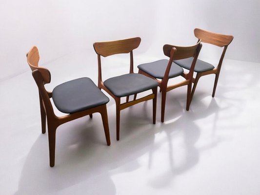 Mid-Century Dining Chairs by Schienning & Elgaard for Randers Mobelfabrik, 1960s, Set of 4-PYR-2032474