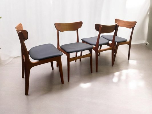 Mid-Century Dining Chairs by Schienning & Elgaard for Randers Mobelfabrik, 1960s, Set of 4-PYR-2032474