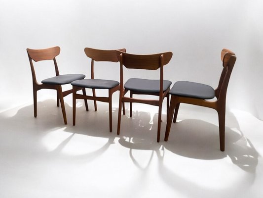 Mid-Century Dining Chairs by Schienning & Elgaard for Randers Mobelfabrik, 1960s, Set of 4-PYR-2032474