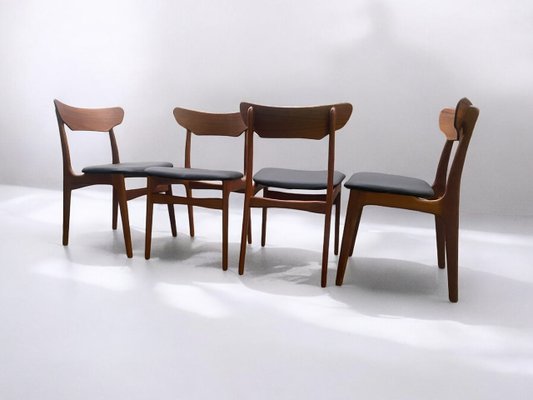 Mid-Century Dining Chairs by Schienning & Elgaard for Randers Mobelfabrik, 1960s, Set of 4-PYR-2032474