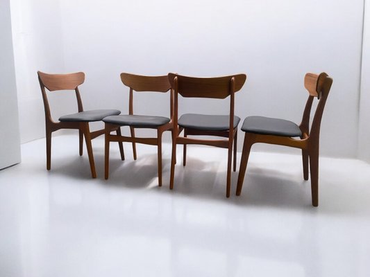 Mid-Century Dining Chairs by Schienning & Elgaard for Randers Mobelfabrik, 1960s, Set of 4-PYR-2032474