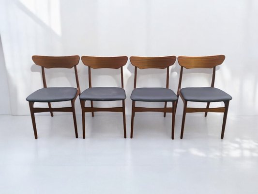 Mid-Century Dining Chairs by Schienning & Elgaard for Randers Mobelfabrik, 1960s, Set of 4-PYR-2032474