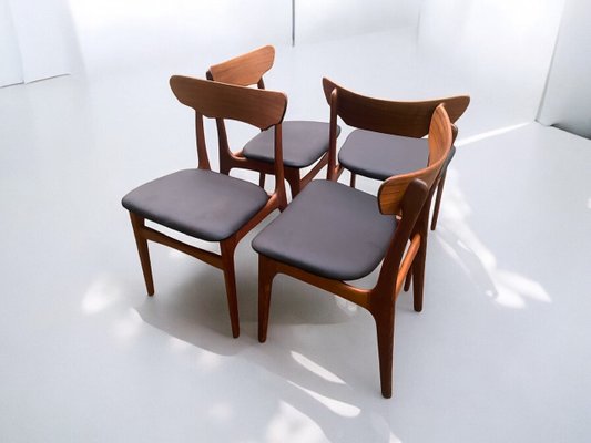 Mid-Century Dining Chairs by Schienning & Elgaard for Randers Mobelfabrik, 1960s, Set of 4-PYR-2032474