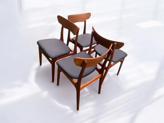 Mid-Century Dining Chairs by Schienning & Elgaard for Randers Mobelfabrik, 1960s, Set of 4-PYR-2032474