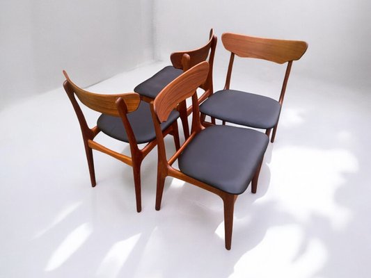 Mid-Century Dining Chairs by Schienning & Elgaard for Randers Mobelfabrik, 1960s, Set of 4-PYR-2032474