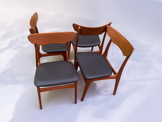 Mid-Century Dining Chairs by Schienning & Elgaard for Randers Mobelfabrik, 1960s, Set of 4-PYR-2032474