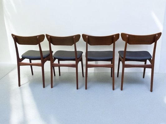 Mid-Century Dining Chairs by Schienning & Elgaard for Randers Mobelfabrik, 1960s, Set of 4-PYR-2032474