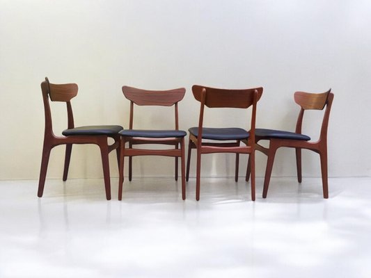 Mid-Century Dining Chairs by Schienning & Elgaard for Randers Mobelfabrik, 1960s, Set of 4-PYR-2032474