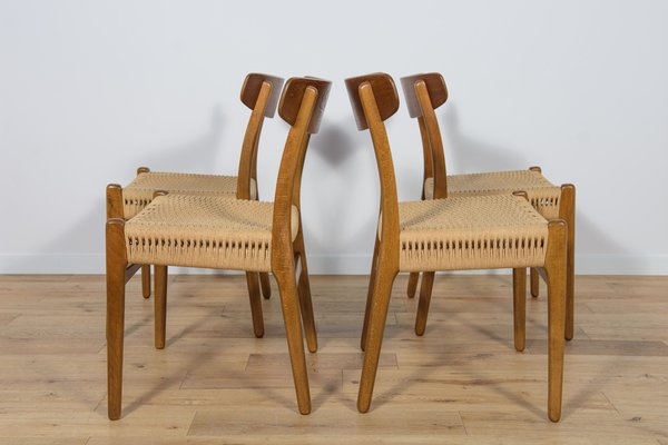 Mid-Century Dining Chairs Ch23 by Hans J. Wegner for Carl Hansen & Son, 1960s, Set of 4-NIT-1772410