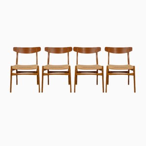 Mid-Century Dining Chairs Ch23 by Hans J. Wegner for Carl Hansen & Son, 1960s, Set of 4-NIT-1772410