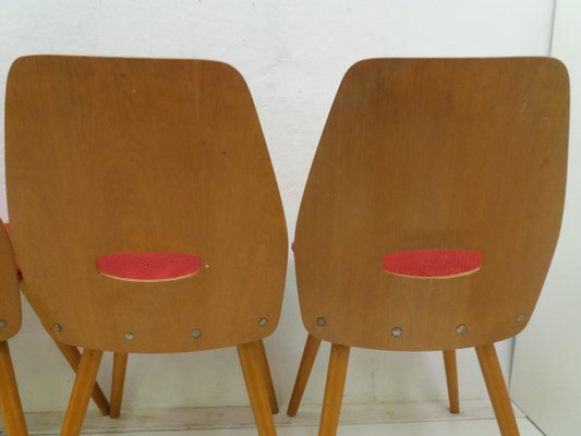 Mid-Century Dining Chairs from Tatra Pravenec, 1960s, Set of 4-TZ-920248