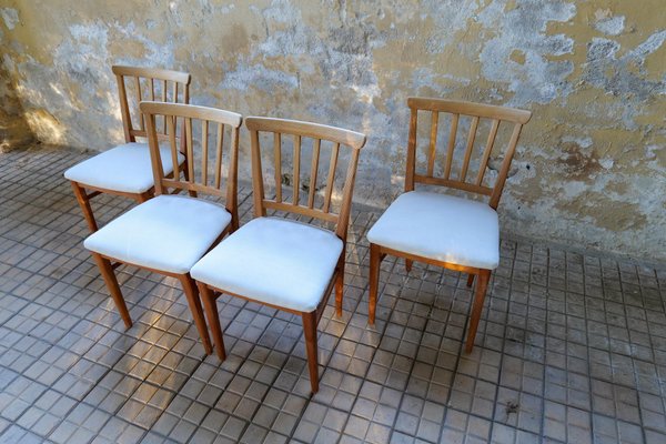 Mid-Century Dining Chairs in Pine by Carl Malmsten, Sweden, 1940s, Set of 4-UYK-1016968