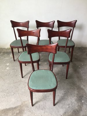 Mid-Century Dining Chairs in the Style of Ico Parisi, Set of 6-GGK-654086