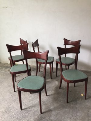 Mid-Century Dining Chairs in the Style of Ico Parisi, Set of 6-GGK-654086