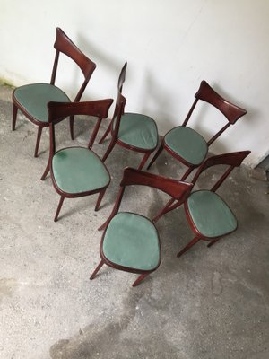 Mid-Century Dining Chairs in the Style of Ico Parisi, Set of 6-GGK-654086