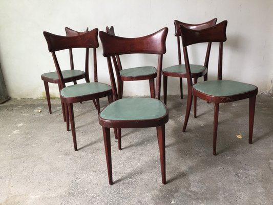 Mid-Century Dining Chairs in the Style of Ico Parisi, Set of 6-GGK-654086