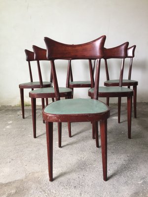 Mid-Century Dining Chairs in the Style of Ico Parisi, Set of 6-GGK-654086