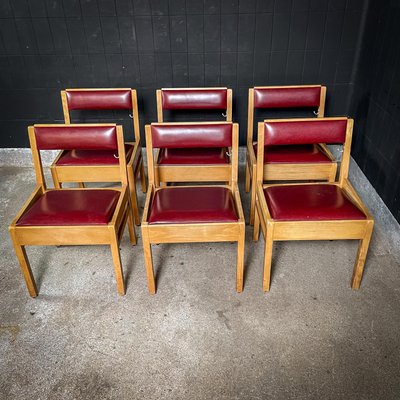 Mid-Century Dining Room Chair in Skai Leather, 1950s-IA-1741928