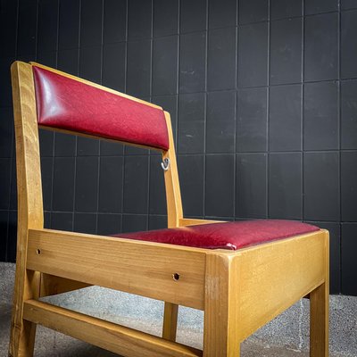 Mid-Century Dining Room Chair in Skai Leather, 1950s-IA-1741928