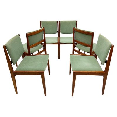 Mid-Century Dining Room Chairs in Teak, Set of 6-UCH-1329885