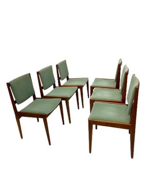 Mid-Century Dining Room Chairs in Teak, Set of 6-UCH-1329885