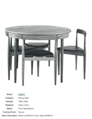 Mid-Century Dining Set by Hans Olsen for Frem Røjle, 1960s, Set of 5-WIX-2018165