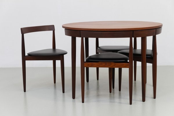 Mid-Century Dining Set by Hans Olsen for Frem Røjle, 1960s, Set of 5-WIX-2018165