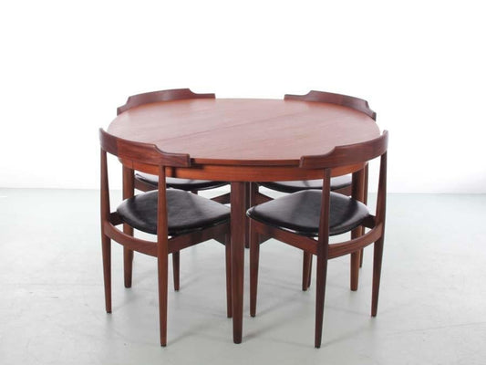 Mid-Century Dining Set by Hans Olsen for Frem Rojle, Set of 5