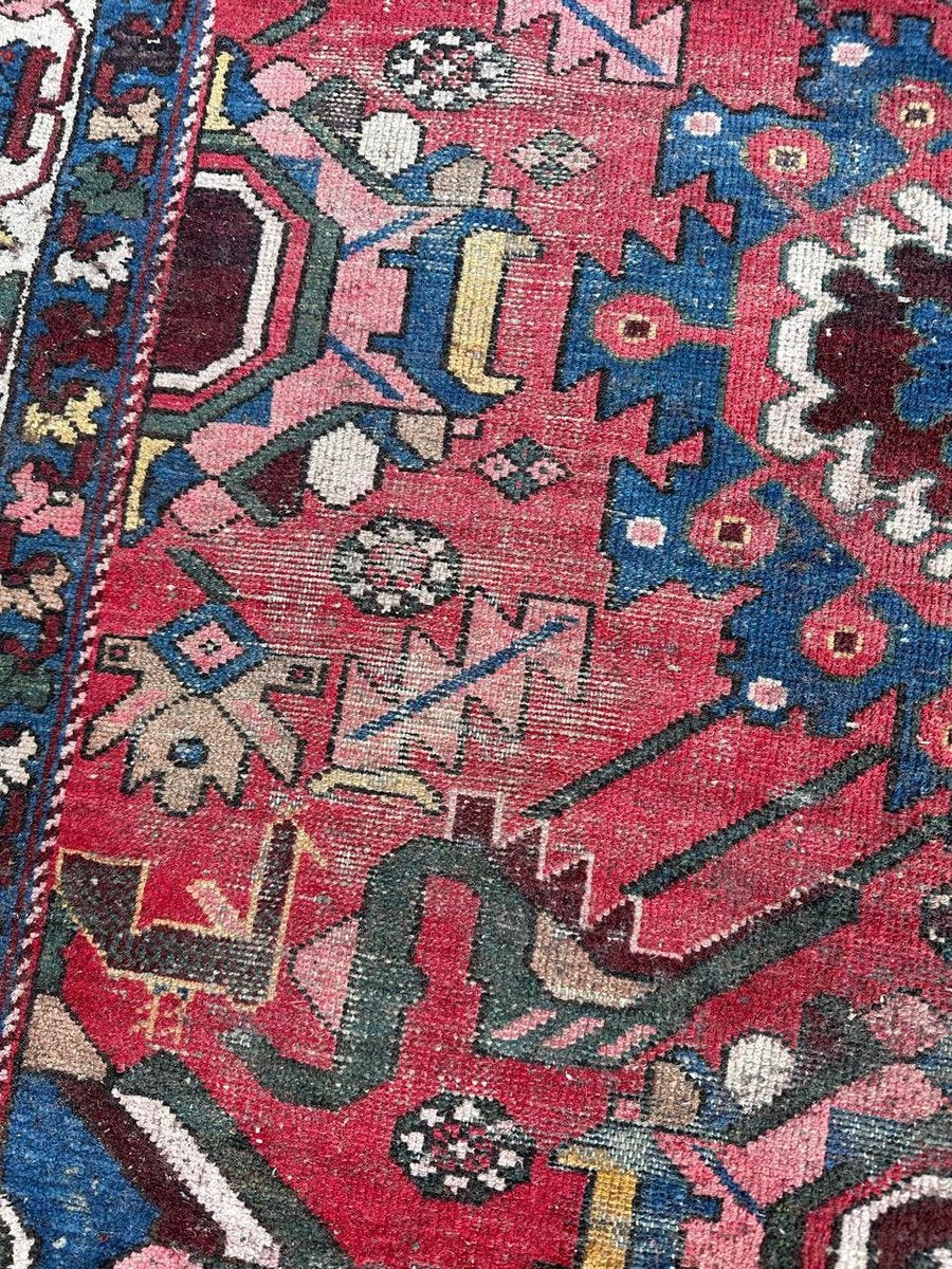 Mid-Century Distressed Mazlaghan Rug, 1940s