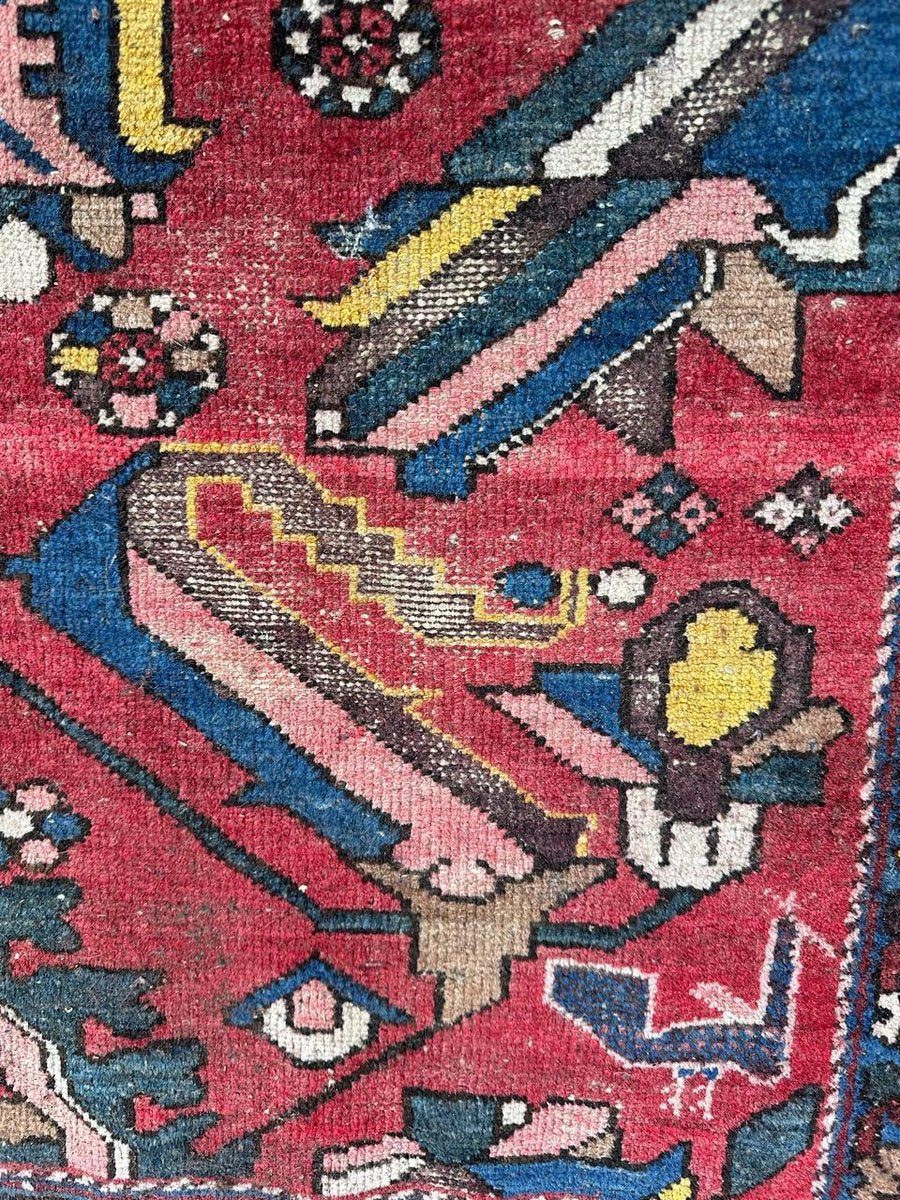 Mid-Century Distressed Mazlaghan Rug, 1940s