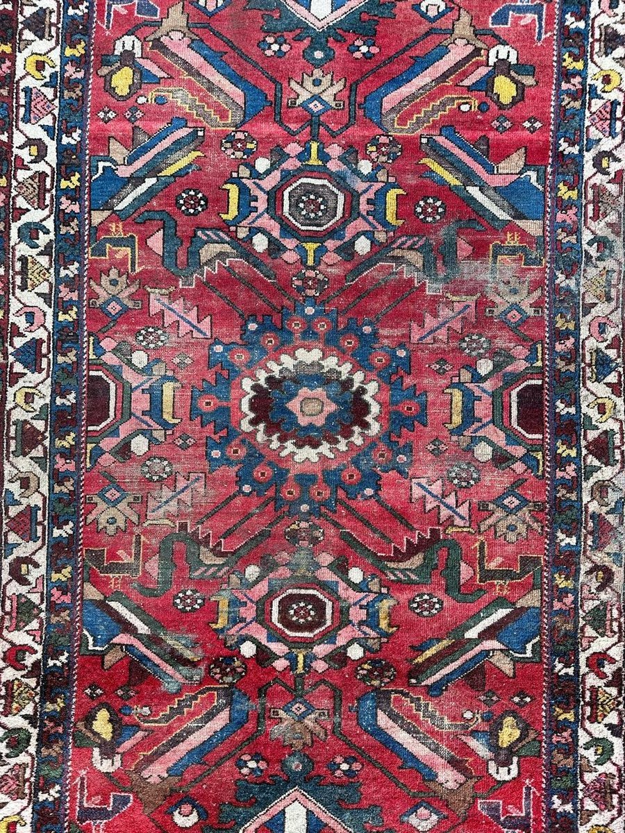 Mid-Century Distressed Mazlaghan Rug, 1940s