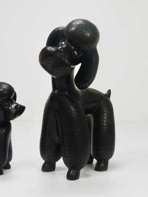 Mid-Century Dog Poodle Sculptures by Leopold Anzengruber, 1950s, Set of 2-MWV-1743504