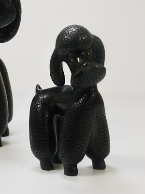 Mid-Century Dog Poodle Sculptures by Leopold Anzengruber, 1950s, Set of 2-MWV-1743504