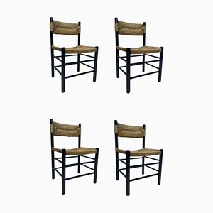 Mid-Century Dordogne Chairs in the style of Charlotte Perriand, 1960s, Set of 4-KKZ-1814213