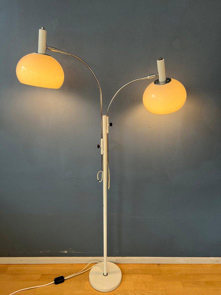 Mid-Century Double Arc Space Age Mushroom Floor Lamp from Dijkstra