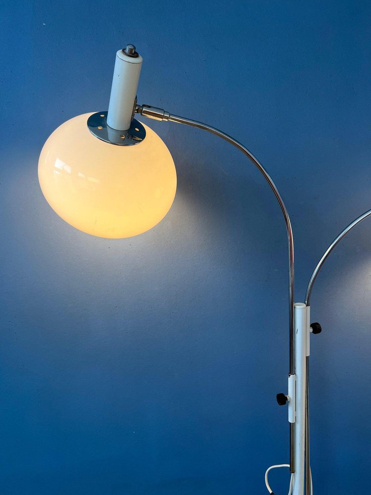 Mid-Century Double Arc Space Age Mushroom Floor Lamp from Dijkstra