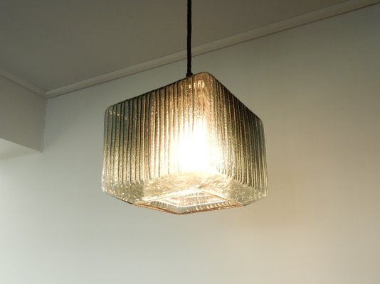 Mid-Century Double Glass Pendant Lamp in the Style of Carl Fagerlund for Orrefors, 1960s-NV-618670