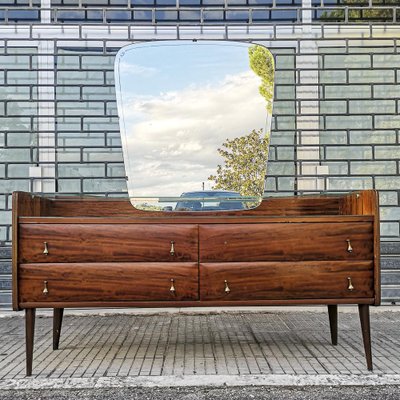 Mid-Century Dressing Table with Mirror, Italy, 1960s-RAQ-1406874