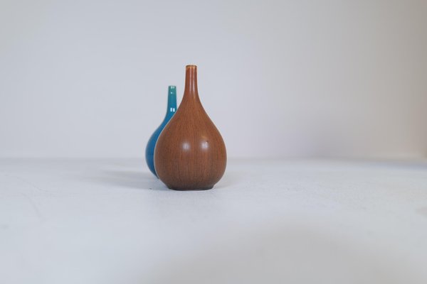 Mid-Century Drop Sculptured Vases attributed to Carl-Harry Stålhane for Rörstrand, Sweden, 1960s, Set of 2-UYK-1371213