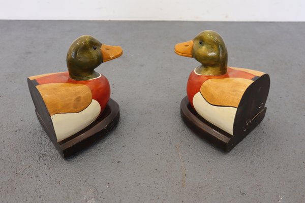 Mid-Century Duck Bookends, Set of 2-JWH-860750