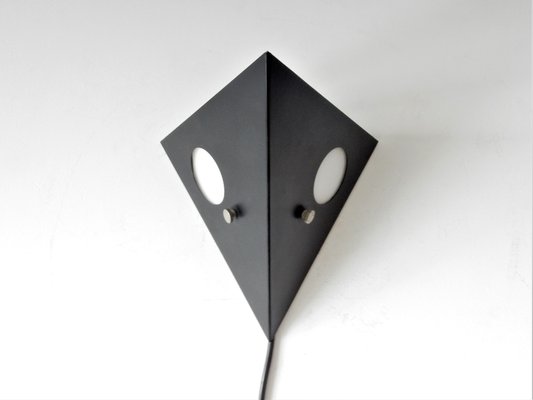 Mid-Century Dutch Black Metal Night Owl Sconce from Raak, 1960s-NV-703809