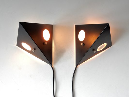 Mid-Century Dutch Black Metal Night Owl Sconce from Raak, 1960s-NV-703809