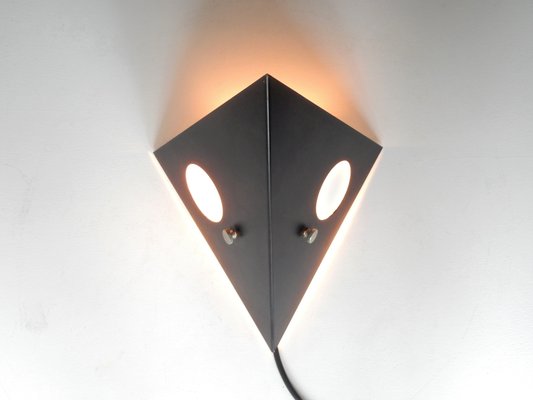 Mid-Century Dutch Black Metal Night Owl Sconce from Raak, 1960s-NV-703809