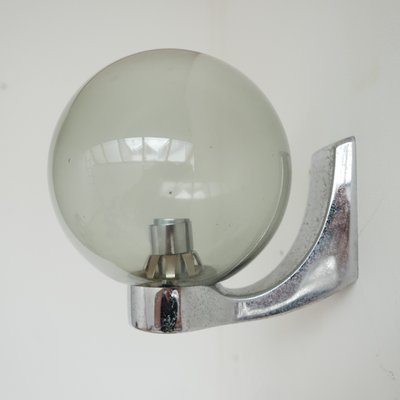 Mid-Century Dutch Chrome and Glass Wall Lamps, Set of 2-JRP-946616