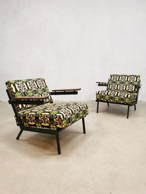 Mid-Century Dutch Fauteuils Armchairs, Set of 2-BW-1139307