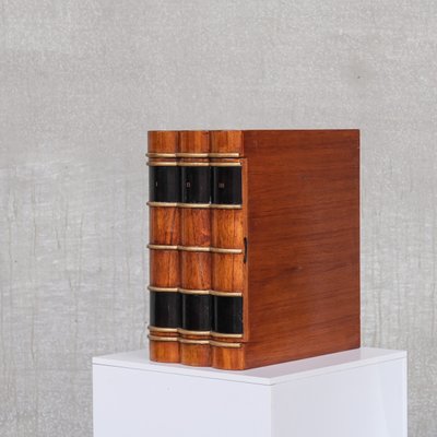 Mid-Century Dutch Faux Book Bar or Storage-JRP-1322883