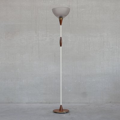 Mid-Century Dutch Floor Lamp with Glass Shade-JRP-1078232