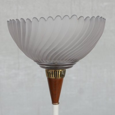 Mid-Century Dutch Floor Lamp with Glass Shade-JRP-1078232